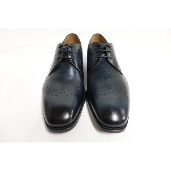 MORAL CODE Men Dress Shoes Brice Perf Blucher Blue Goodyear Welt 11M,US/10.5UK - Picture 2 of 10